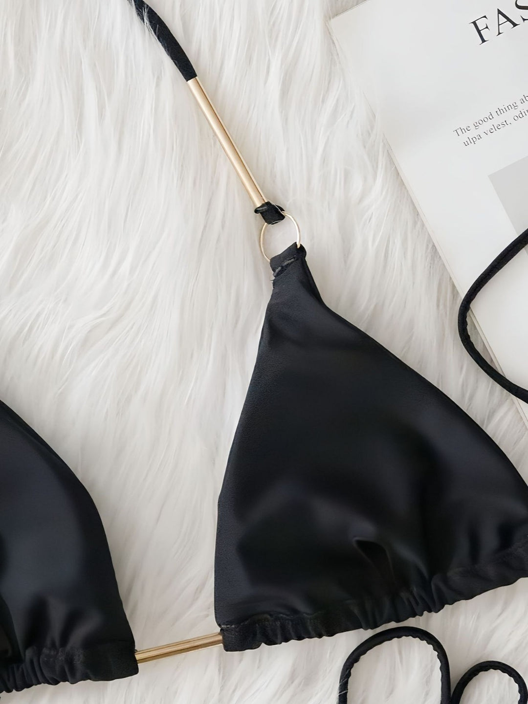 Dame Luxe Metalakcent Bikini Sæt Stilla