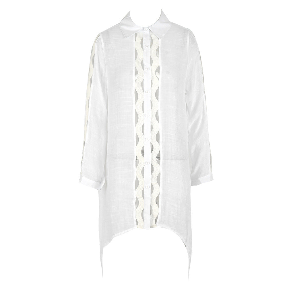 Dame Strandkjole med stilfuld cut-out-design og afslappet A-linje Stilla