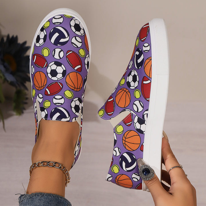 Dame Fritids-sneakers med sporty motiv Stilla