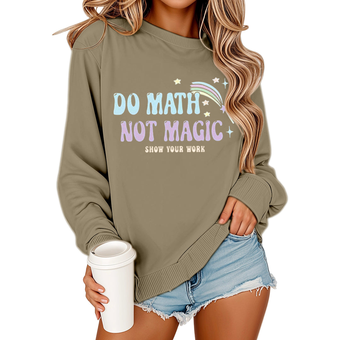 Kvinders sweatshirt med motiverende matematiktryk og afslappet pasform Stilla