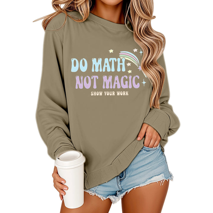 Kvinders sweatshirt med motiverende matematiktryk og afslappet pasform Stilla