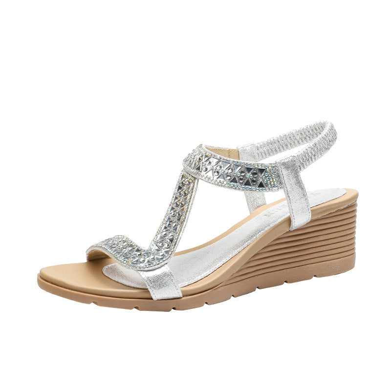 Dame elegante kile sandaler med dekorative rhinsten Stilla