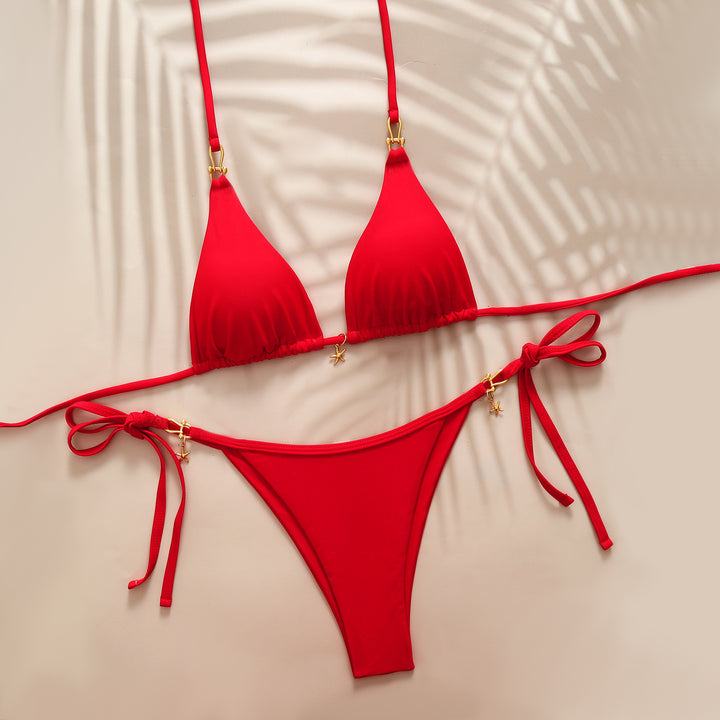 Dame Triangel-Bikini med raffinerede detaljer Skovae