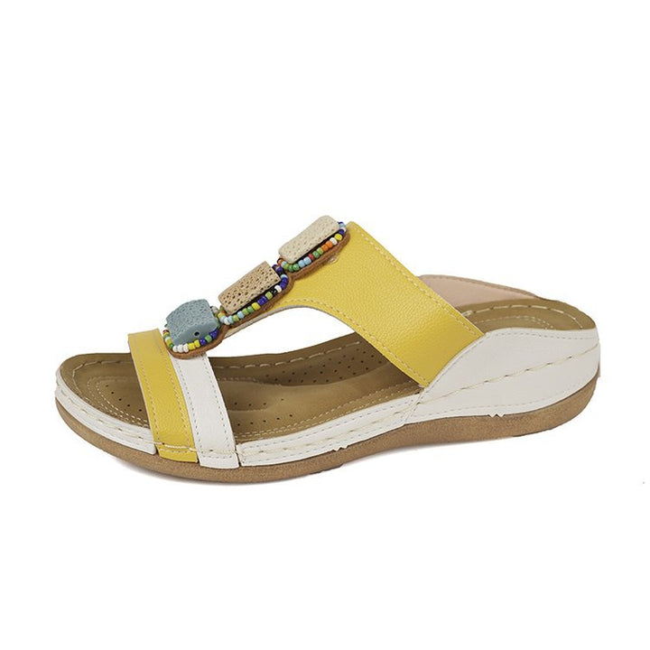 Dame Komfortable Sandaler med farverige dekorationer Stilla