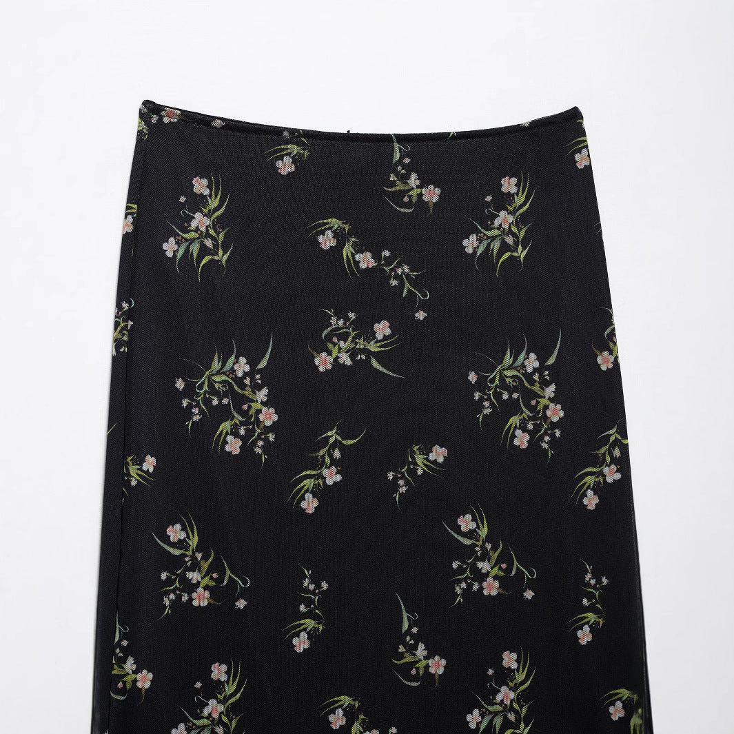 Femme Floral Flæse Maxi Nederdel Stilla
