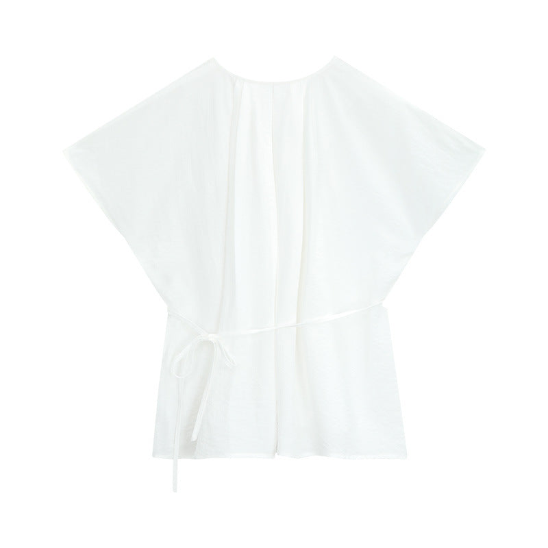 Dame komfortabelt Kaftan-overdel med elastisk talje bånd og moderne snit Stilla