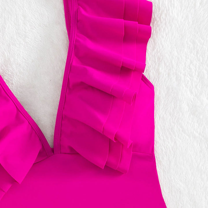 Dame én-delt badedragt med legende ruffles design Skovae
