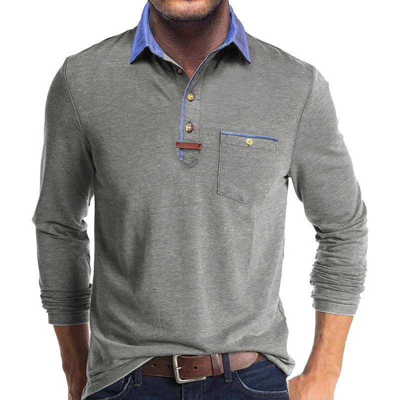 Herre Langærmet Polo T-shirt Stilla
