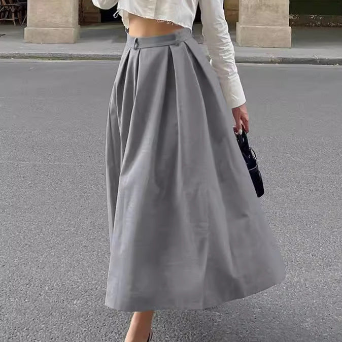 Dame Maxiskørt med elegant plissering og høj talje Stilla