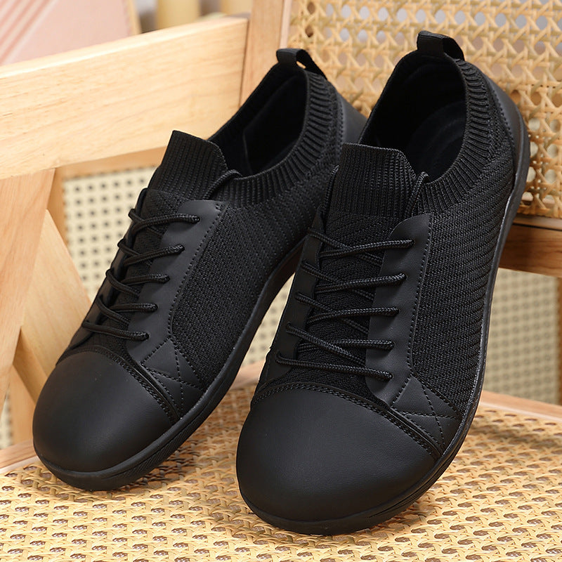 Dame nan strikkede slip-on sneakers med elastisk skaft og polstret komfortsål Skovae
