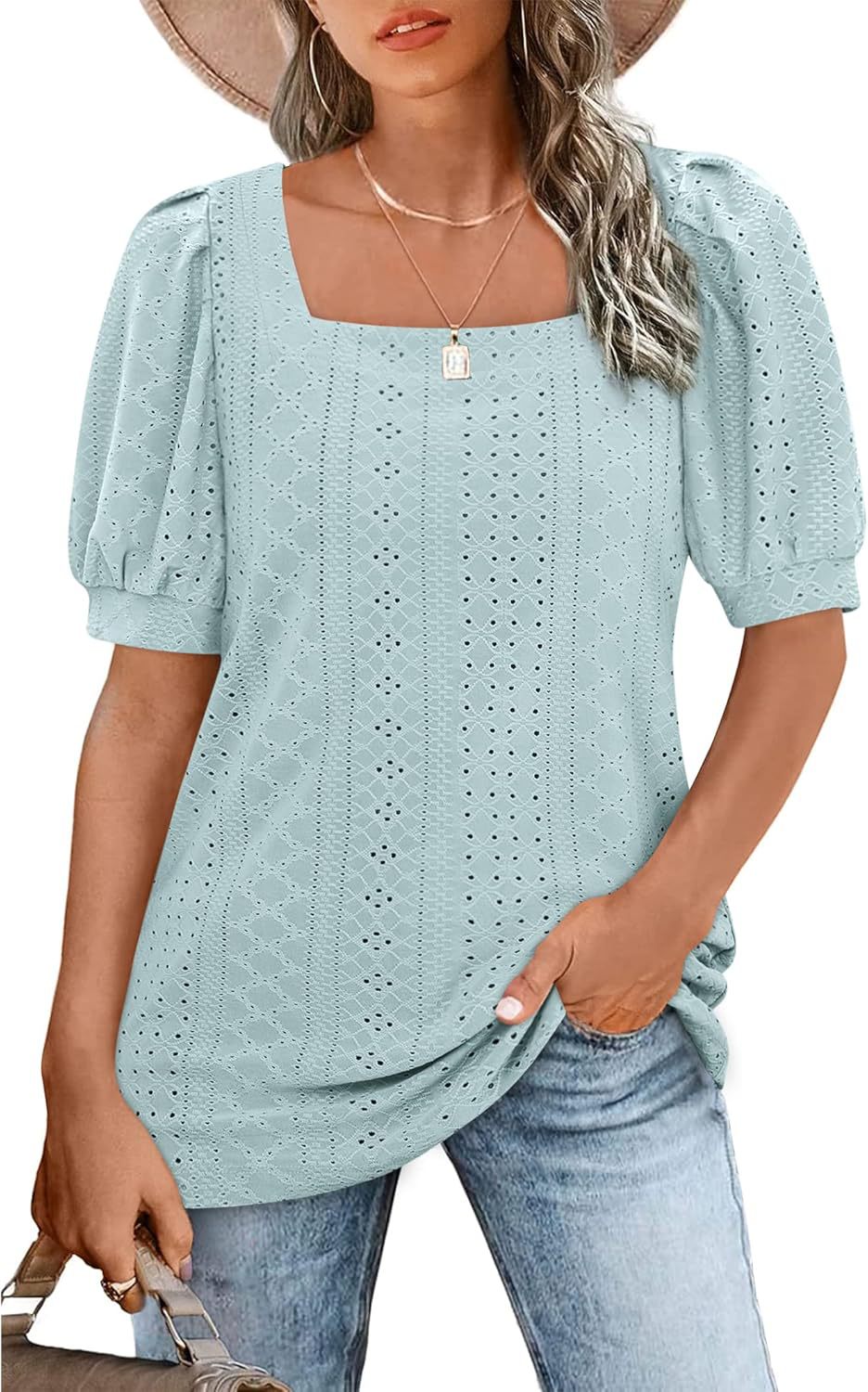 Dame Elegant Puffærmer Bluse Stilla