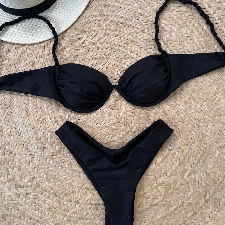 Dame Bikini-sæt med polstret top og justerbare stropper Stilla