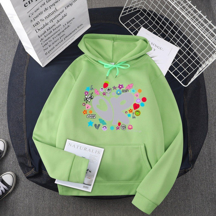 Kvinders hoodie med kreativ grafisk design Skovae