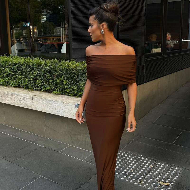 Dame Off-Shoulder Maxikjole Skovae