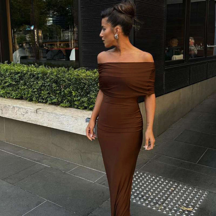 Dame Off-Shoulder Maxikjole Skovae