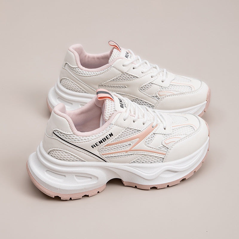Dame Sporty Sneakers med åndbar mesh-overflade og stødabsorberende sål Stilla