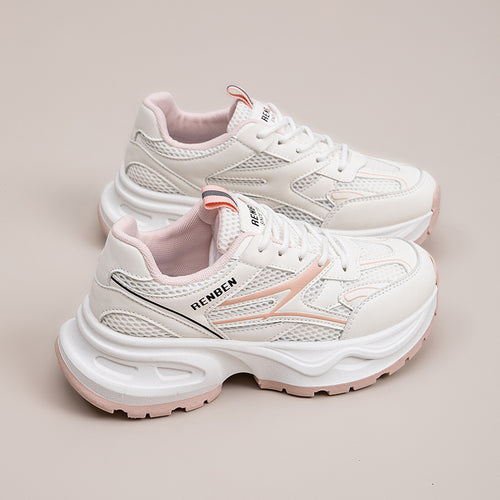 Dame Sporty Sneakers med åndbar mesh-overflade og stødabsorberende sål Stilla