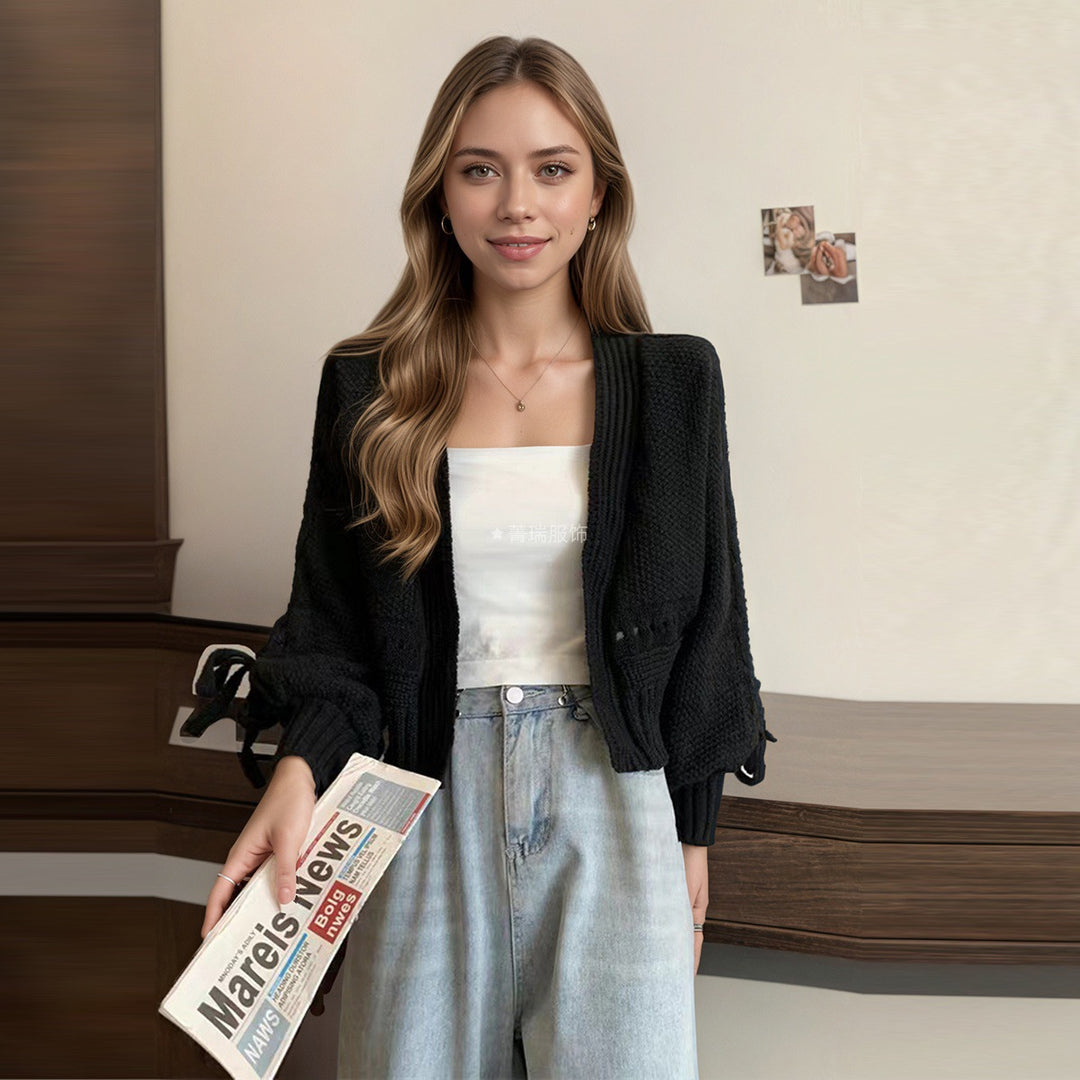 Damers fashionable strik cardigan med casual snit Stilla