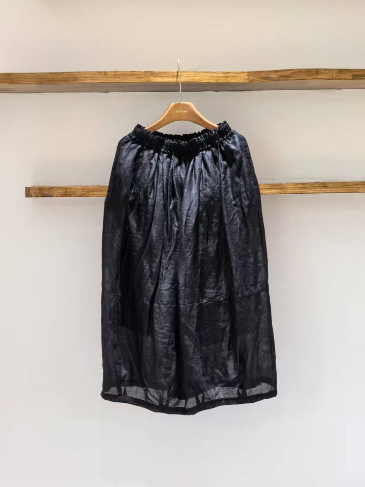 Femme Samlet Talje Maxi Nederdel Stilla