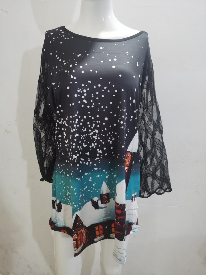 Stilla | Trendy Trykt Blonde Splice Kortærmet T-shirt