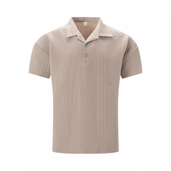 Herrer modetrøje med kortærmet polo skjorte med struktureret design Stilla