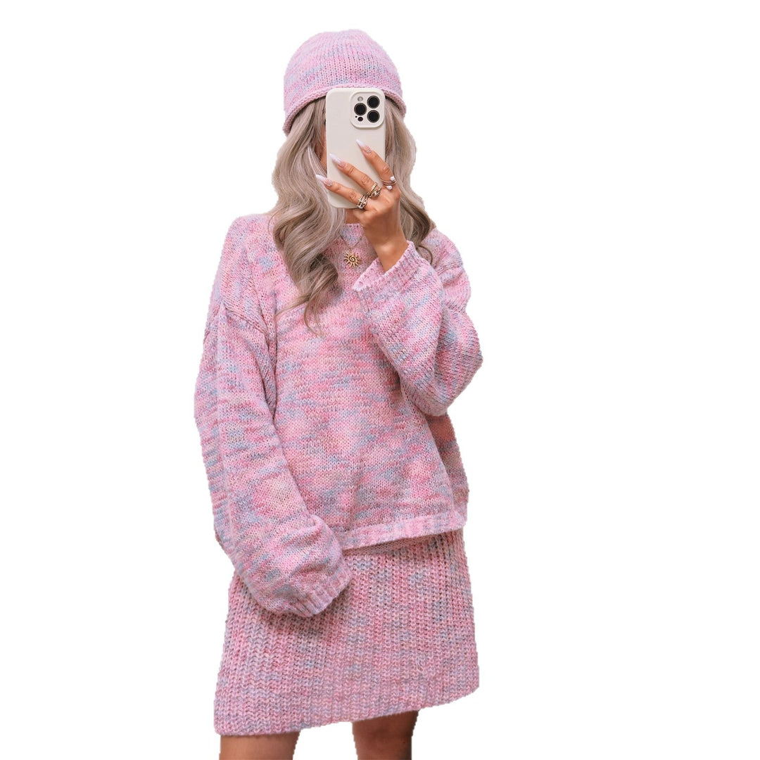 Kvinders afslappede strikket sweater med moderigtigt snit og bred krave Stilla