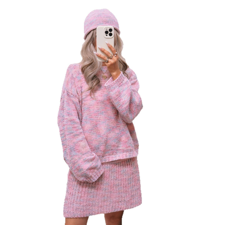 Kvinders afslappede strikket sweater med moderigtigt snit og bred krave Stilla