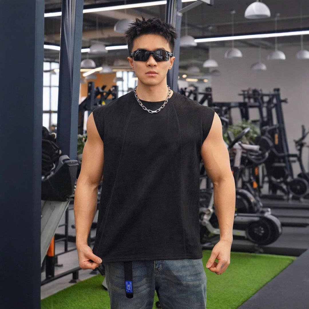 Herre sporty muskelshirt med innovativ snit Stilla