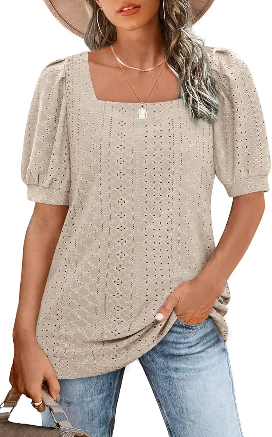 Dame Elegant Puffærmer Bluse Stilla