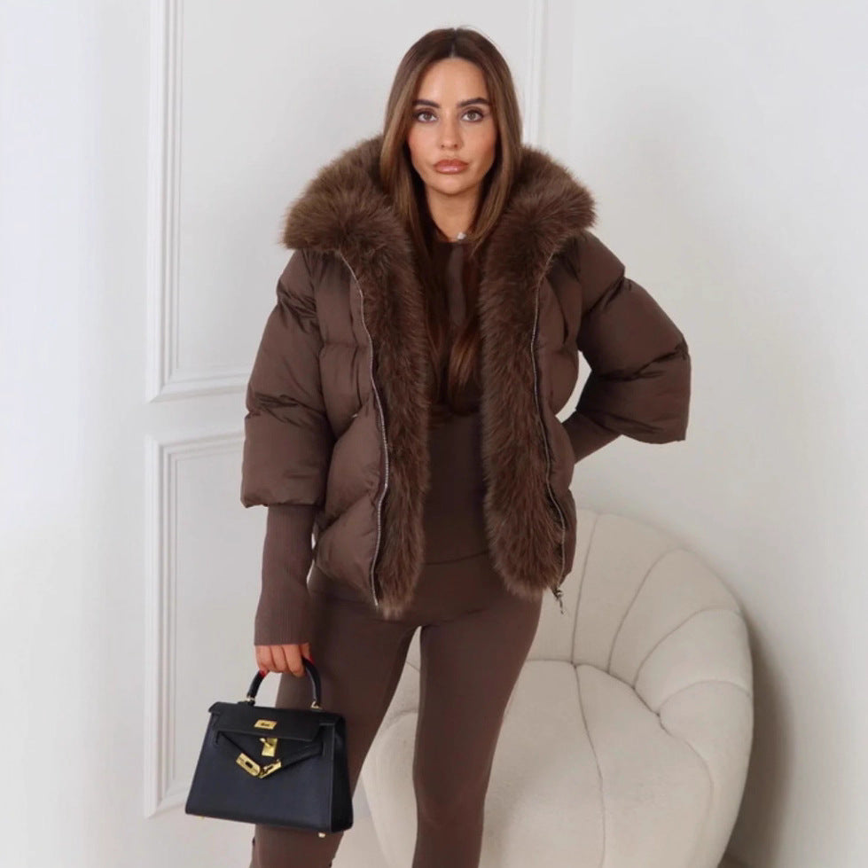 Kvinders vinterjakke med luksuriøs faux fur krave og polstret design Stilla
