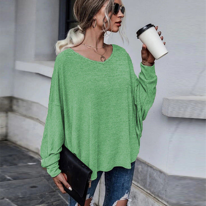Damer Løs Oversized Langærmet T-shirt med bred pasform Stilla