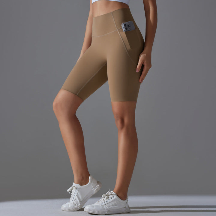 Dame cykelshorts med høj talje og praktiske sidelommer Skovae