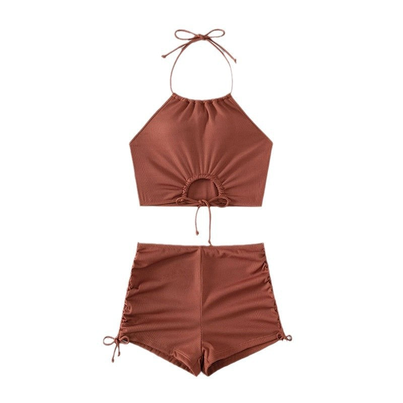 Dame bikini med højhævet top og justerbare shorts Stilla