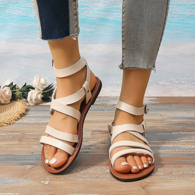 Dame Trendy Remsandaler med justerbar ankelrem Stilla