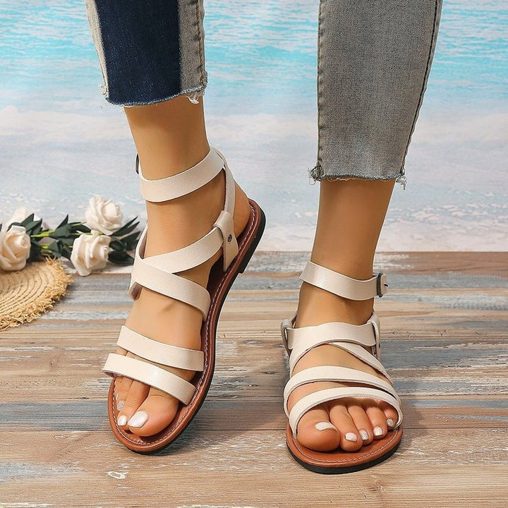 Dame Trendy Remsandaler med justerbar ankelrem Stilla