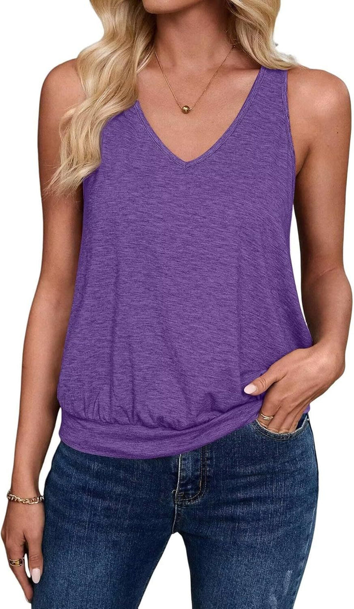 Dame Fritids V-Hals Tanktop Stilla
