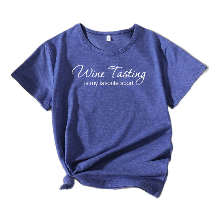 Dame Fritid Vin Nydelse T-shirt Stilla