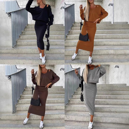 Dame afslappet sweatshirt-kjole med asymmetrisk snit og oversized pasform Stilla