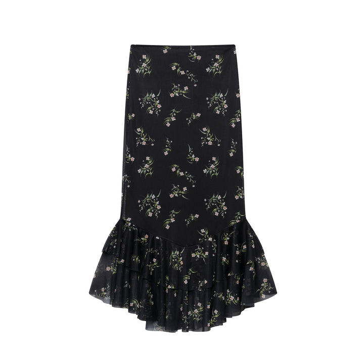 Femme Floral Flæse Maxi Nederdel Stilla