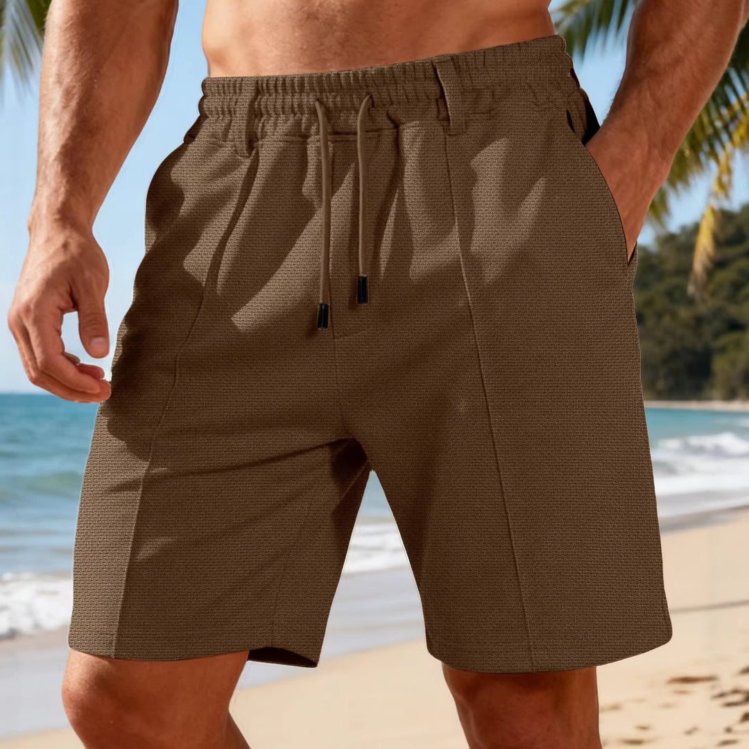 Herren nan Chino-inspirerede Relax-Shorts med bundfald elastisk tunneltræk og sidelommer Skovae