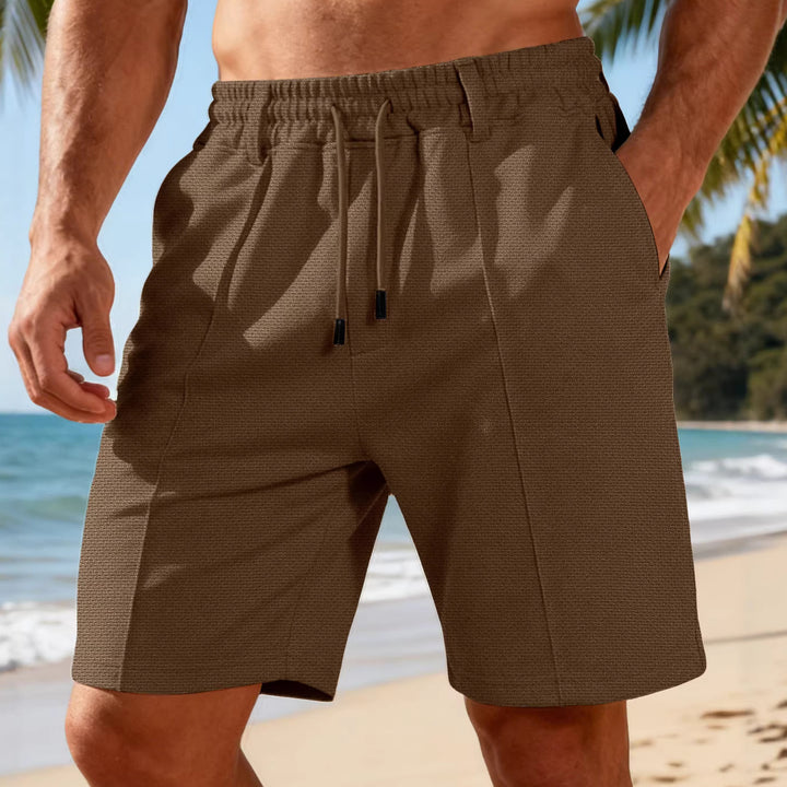 Herren nan Chino-inspirerede Relax-Shorts med bundfald elastisk tunneltræk og sidelommer Skovae