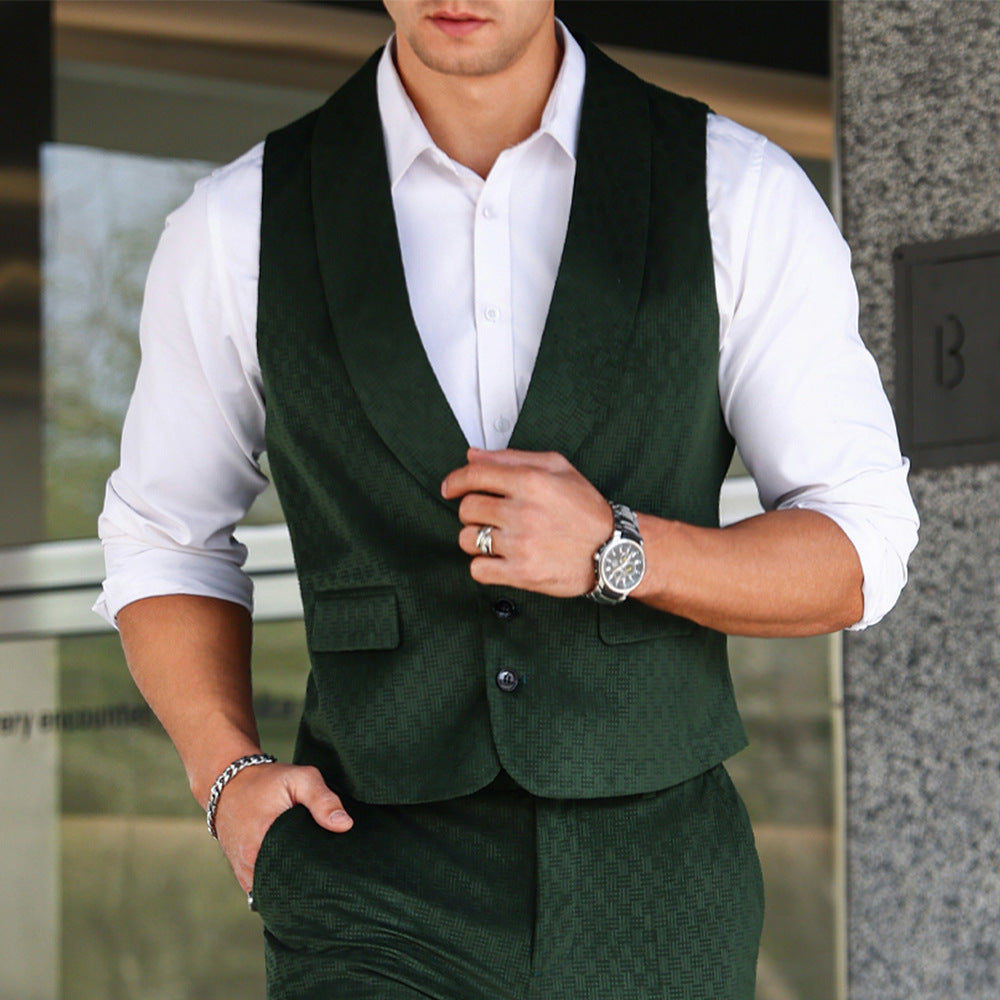 Herrer elegant struktureret vest Stilla