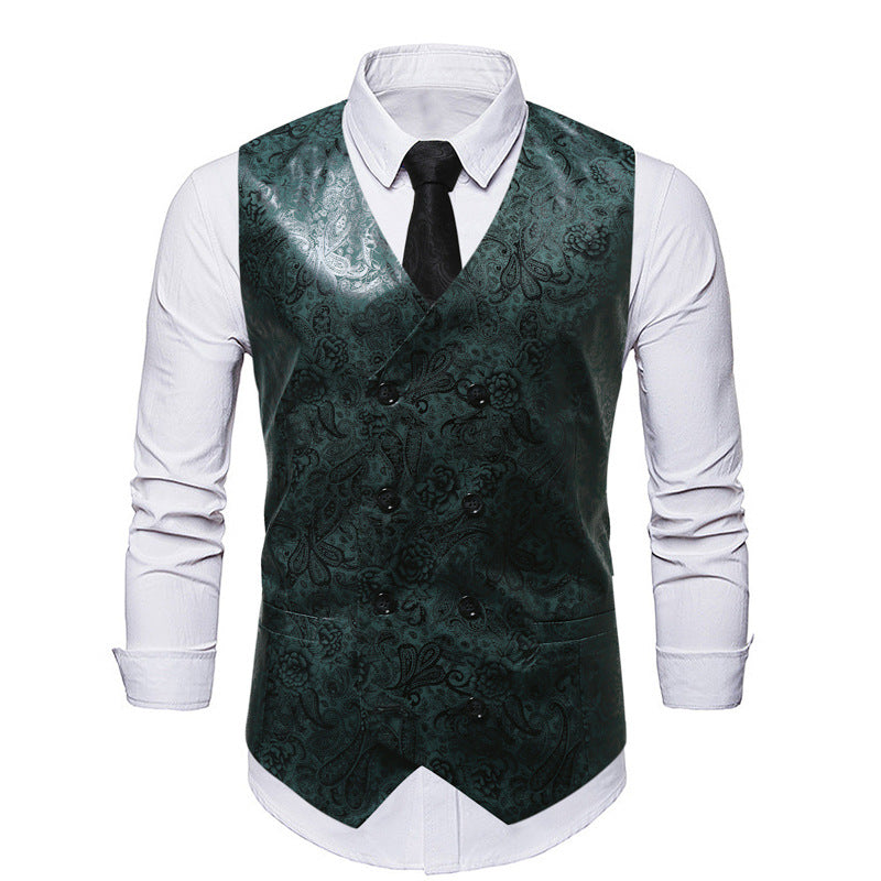 Herrer elegante blomsterprintvest Stilla