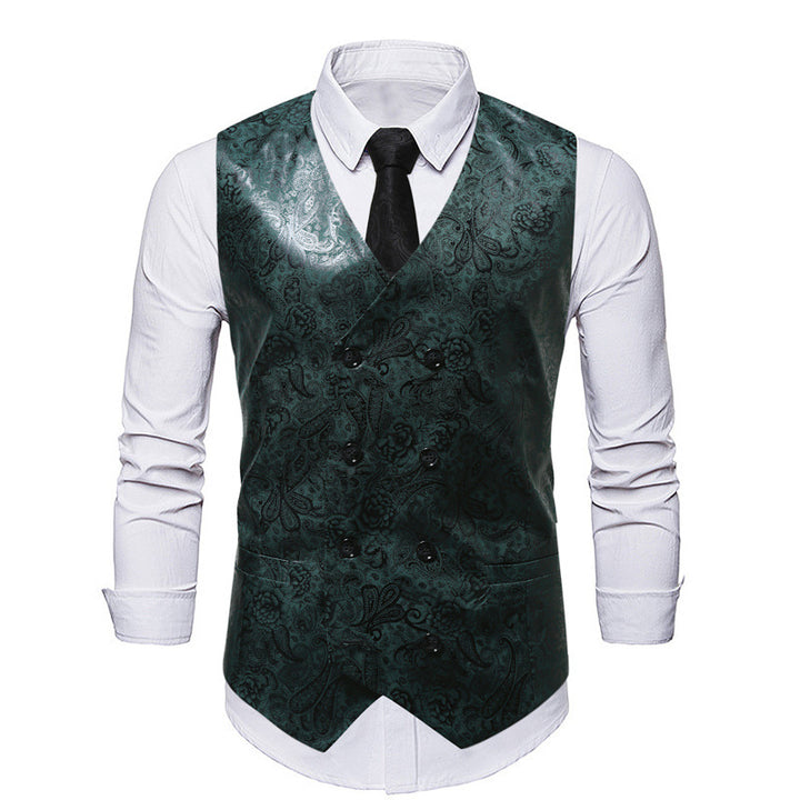 Herrer elegante blomsterprintvest Stilla