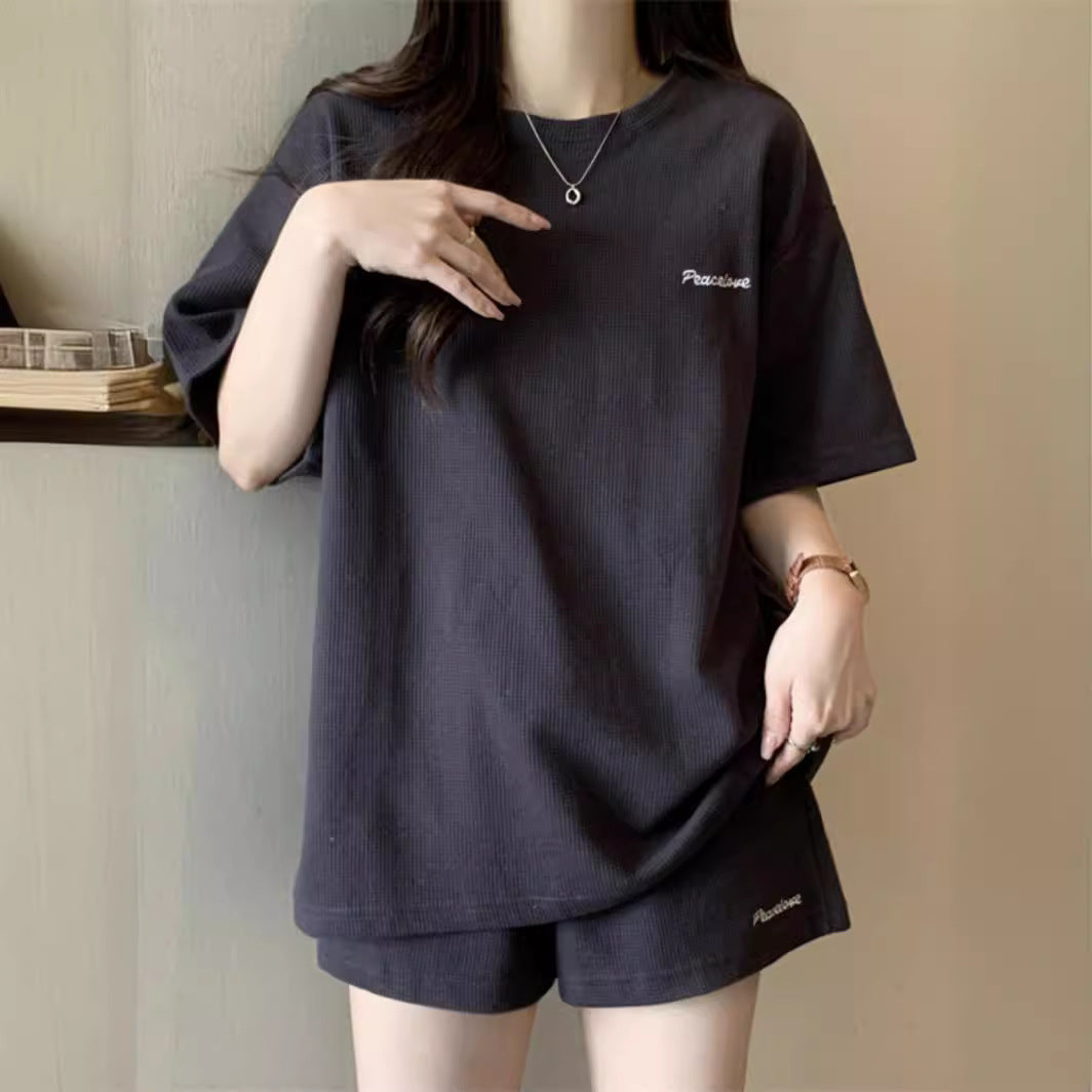 Femme Relaxed Fit Vaffelstrik Lounge Sæt Stilla