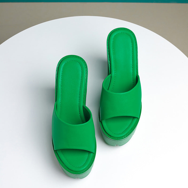 Dame komfortable plateau-sandaler med bred remdesign Stilla