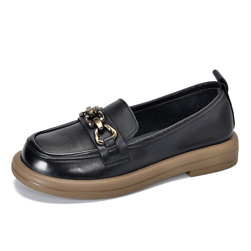 Dame Mokassin-Slipper med fashionable spænde-detalje og komfortabel sål Stilla