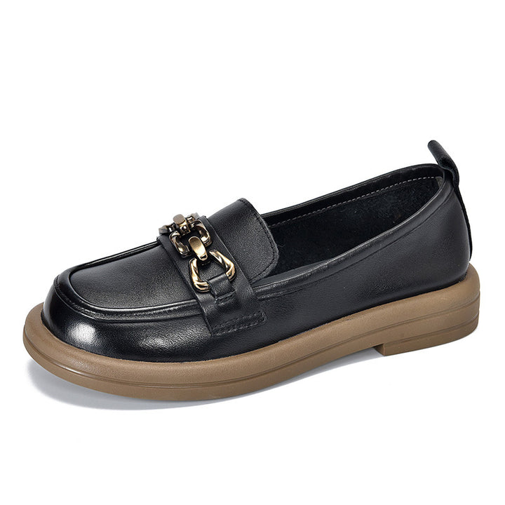 Dame Mokassin-Slipper med fashionable spænde-detalje og komfortabel sål Stilla