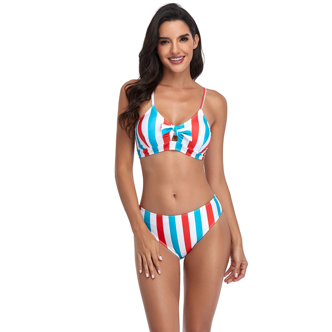 Dame Retro Bikini-sæt med sløjfedetail Stilla
