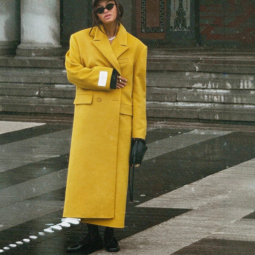 Dame Oversized Uldfrakke Stilla